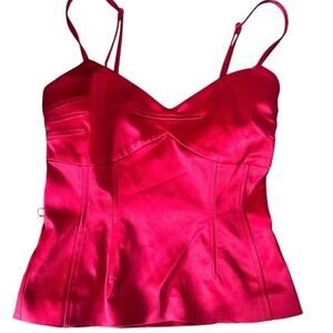 Vintage Coast Corset ROSELLA DUCHESSE Size 10 Rose Red Sweetheart Neckline SATIN